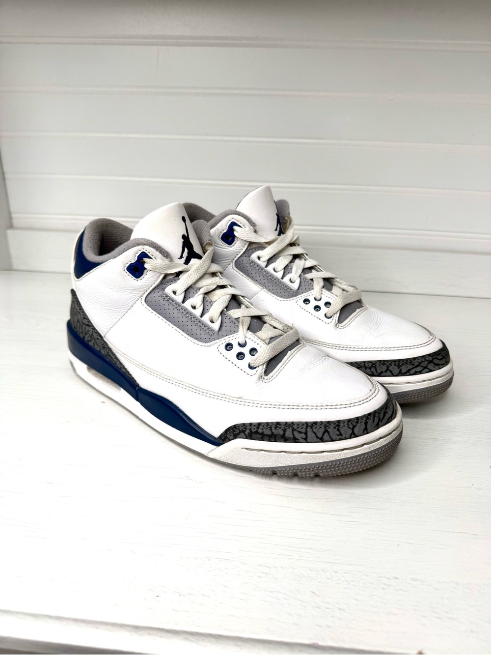Jordan 3 Retro Midnight Navy ct8532-140 8.5M Air Jordan Sneakers- Nike Blue